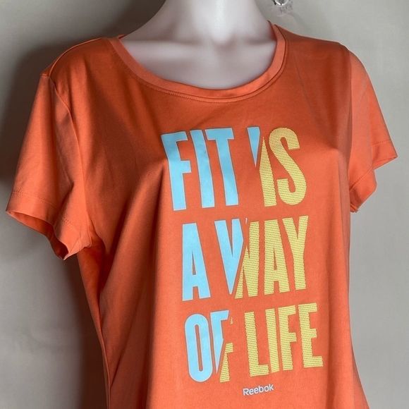 Women's REEBOK PLAY DRY Shirt Top size large L EUC - Picture 2 of 8